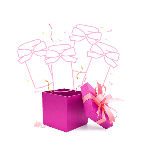 Surprise Box avec quatre bougies